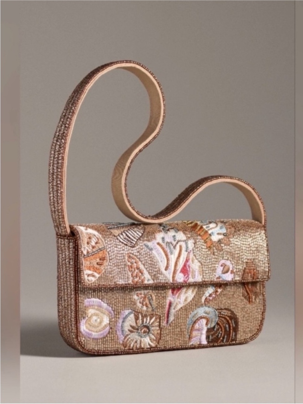 Anthropologie The Fiona Beaded Bag Seashells